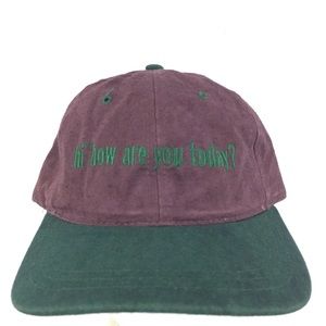 Vtg Ashley MacIsaac Hat Hi How Are You Today Logo Baseball Adjustable Music Cap